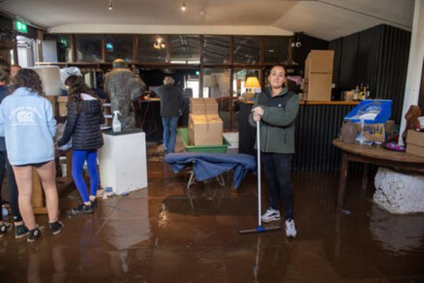 Sally O'Brien cleaning up at the Farmgate restaurant in Midleton, Co Cork. Picture: Dan Linehan