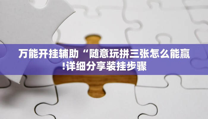 万能开挂辅助“随意玩拼三张怎么能赢!详细分享装挂步骤