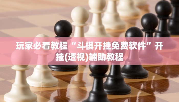 玩家必看教程“斗棋开挂免费软件”开挂(透视)辅助教程