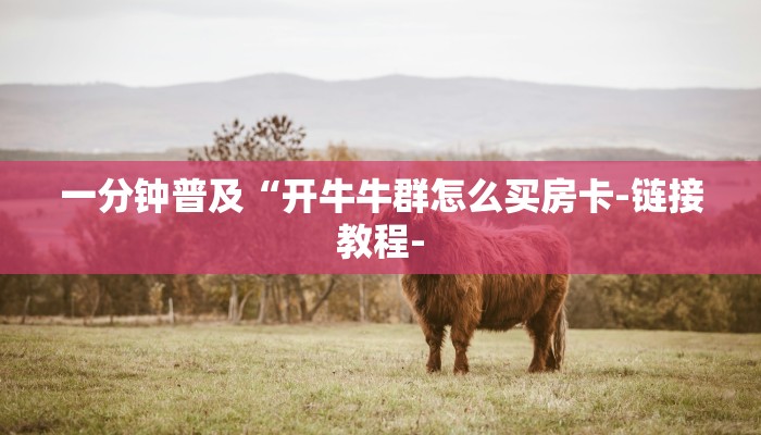 一分钟普及“开牛牛群怎么买房卡-链接教程- 一分钟普及“开牛牛群怎么买房卡-链接教程-