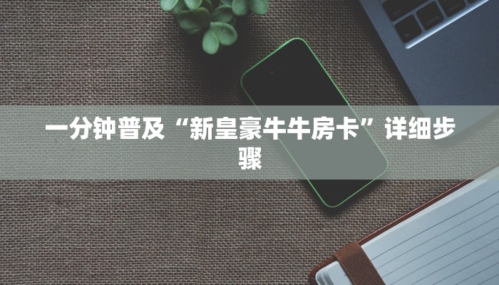 一分钟普及“新皇豪牛牛房卡”详细步骤