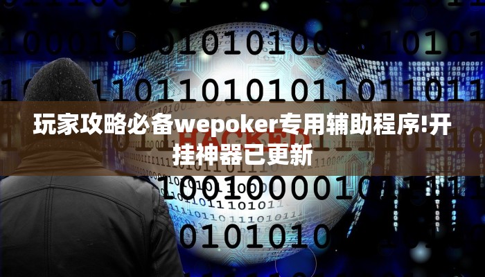 玩家攻略必备wepoker专用辅助程序!开挂神器已更新