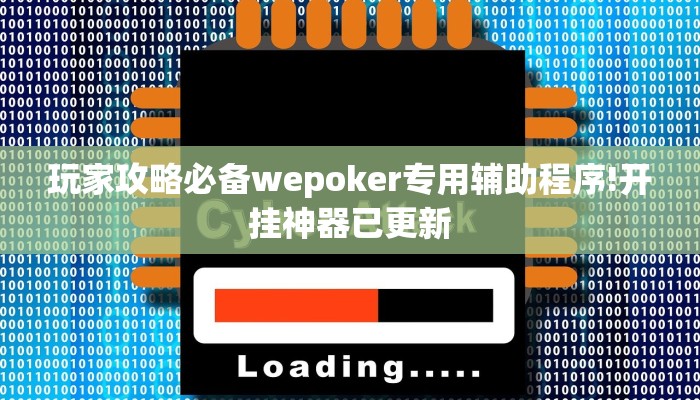 玩家攻略必备wepoker专用辅助程序!开挂神器已更新