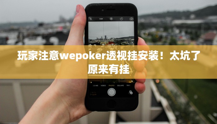 玩家注意wepoker透视挂安装！太坑了原来有挂