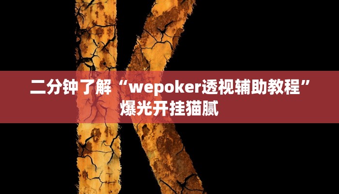 二分钟了解“wepoker透视辅助教程”爆光开挂猫腻