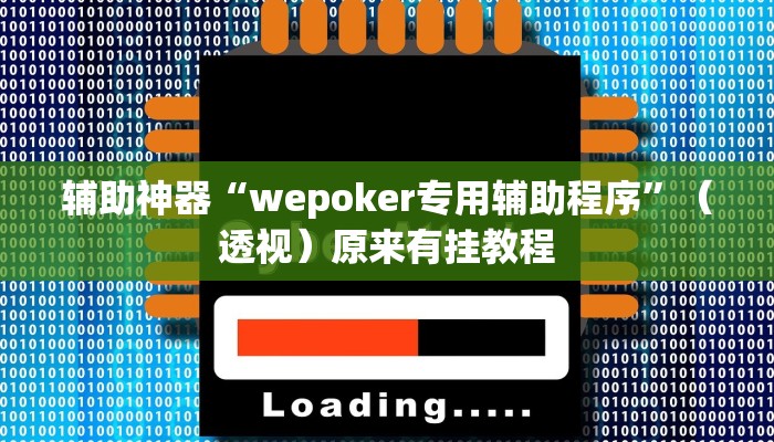 辅助神器“wepoker专用辅助程序”（透视）原来有挂教程