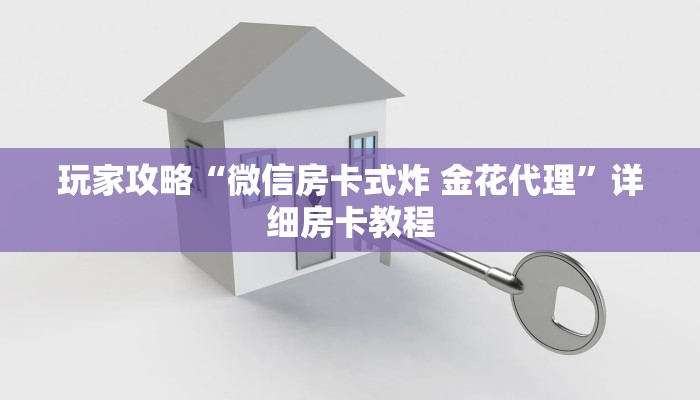 玩家攻略“微信房卡式炸 金花代理”详细房卡教程